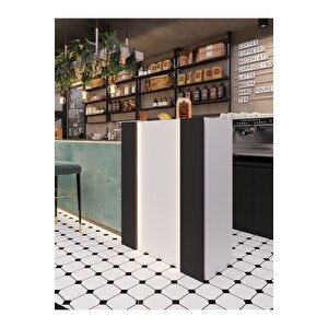 Festival Ledli Karşılama Bankosu - 90 Cm - Bl004-1-4 - Beyaz - Antrasit