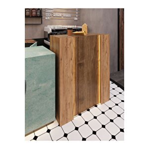 Festival Ledli Karşılama Bankosu - 90 Cm - Bl004-2-6 - Ceviz - Çam