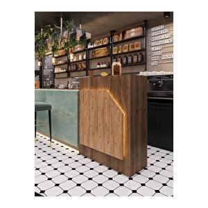 Festival Ledli Karşılama Bankosu - 90 Cm - Bl002-2-6 - Ceviz - Çam