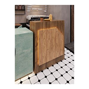 Festival Ledli Karşılama Bankosu - 90 Cm - Bl002-2-6 - Ceviz - Çam