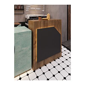 Festival Ledli Karşılama Bankosu - 90 Cm - Bl002-2-4 - Ceviz - Antrasit