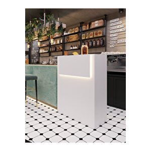 Festival Ledli Karşılama Bankosu - 90 Cm - Bl003-1-1 - Beyaz - Beyaz