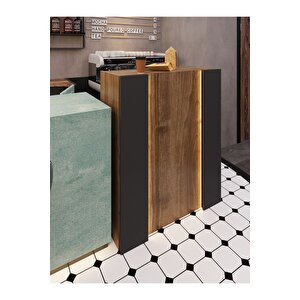 Festival Ledli Karşılama Bankosu - 90 Cm - Bl004-2-4 - Ceviz - Antrasit