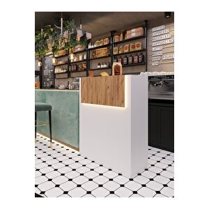 Festival Ledli Karşılama Bankosu - 90 Cm - Bl003-1-6 - Beyaz - Çam