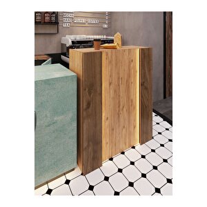Festival Ledli Karşılama Bankosu - 90 Cm - Bl004-6-2 - Çam - Ceviz