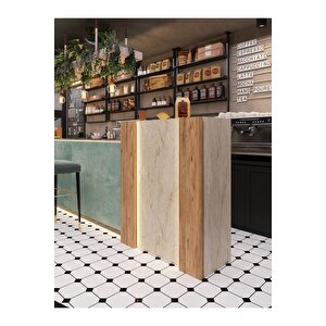 Festival Ledli Karşılama Bankosu - 90 Cm - Bl004-8-6 - Traverter Çam