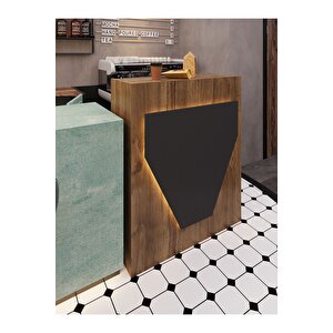 Festival Ledli Karşılama Bankosu - 90 Cm - Bl001-1-4 - Ceviz - Antrasit