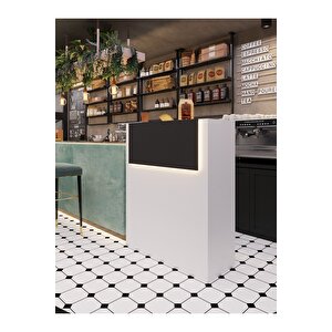 Festival Ledli Karşılama Bankosu - 90 Cm - Bl003-1-4 - Beyaz - Antrasit