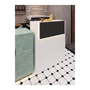 Festival Ledli Karşılama Bankosu - 90 Cm - Bl003-1-4 - Beyaz - Antrasit