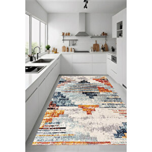 Dijital Kaymaz Yıkanabilir Modern Gri̇ Mutfak Halısı Salon Halısı Yolluk 180x280 cm