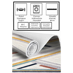 Dijital Kaymaz Yıkanabilir Modern Gri̇ Mutfak Halısı Salon Halısı Yolluk