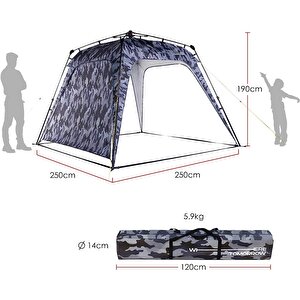 Where Tomorrow Pavillon Otomatik Gazebo-kamuflaj