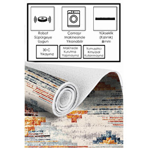 Dijital Kaymaz Yıkanabilir Modern Gri̇ Mutfak Halısı Salon Halısı Yolluk