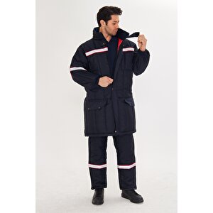 Shd Mont + Tulum Takım Reflektörlü Lacivert 3XL