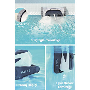Hydro 6 Havuz Temizleme Robotu 8.800 Gph Gücünde Çift Motor