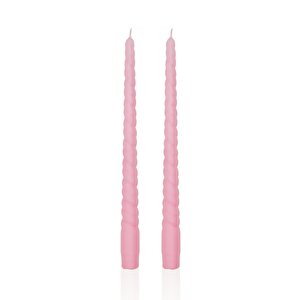 Burgu Şamdan Mumu 2li Set Blush 29 Cm