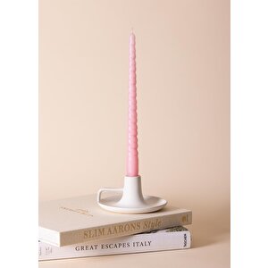 Burgu Şamdan Mumu 2li Set Blush 29 Cm