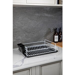 Tabaklık Tek Katlı Metal Tabaklık - Bulaşık Sepeti Beyaz TB-01