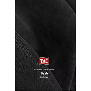 Narden Fon Perde Siyah Pilesiz 500x250 cm