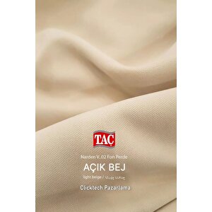 Narden Fon Perde Bej Pilesiz 330x200 cm