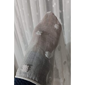 Taç Catherine Keten Tül Perde Sık Pile