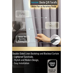 Deste Keten Karartma Fon Perde Taş Pilesiz