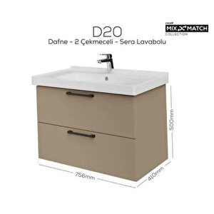 D20 2 Çekmeceli Lavabo Dolabı Dafne