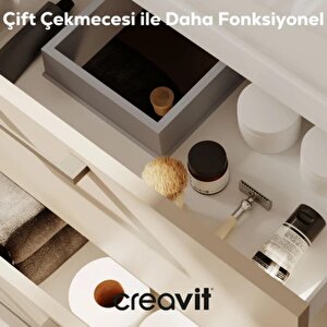 D20 2 Çekmeceli Lavabo Dolabı Dafne