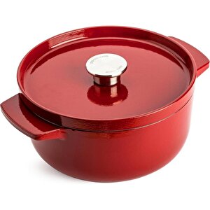 Cc006057-001 3.3 Litre 22 Cm. Döküm Demir Tencere - Kırmızı