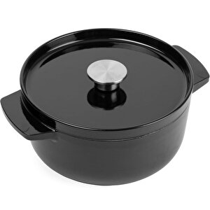 Cc006058-001 3.3 Litre 22 Cm. Döküm Demir Tencere - Siyah