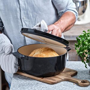 Cc006058-001 3.3 Litre 22 Cm. Döküm Demir Tencere - Siyah