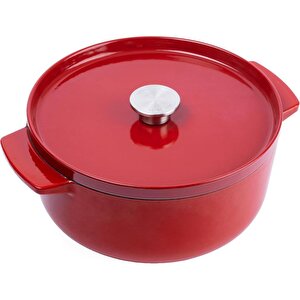 Cc006060-001 5.2 Litre 26 Cm. Döküm Demir Tencere - Kırmızı