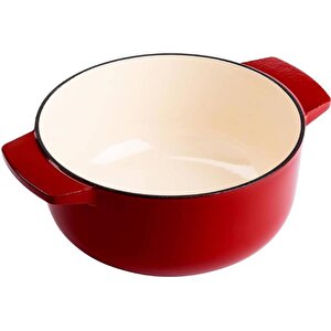 Cc006060-001 5.2 Litre 26 Cm. Döküm Demir Tencere - Kırmızı