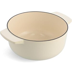 Cc006059-001 5.2 Litre 26 Cm. Döküm Demir Tencere - Krem