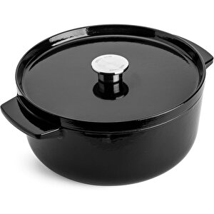 Cc006061-001 5.2 Litre 26 Cm. Döküm Demir Tencere - Siyah