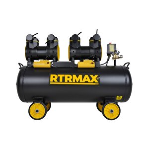 Rtrmax Rtm7460 Yüksek Hizli Yağsiz Kompresör 100l 8 Bar 2x1680 Watt