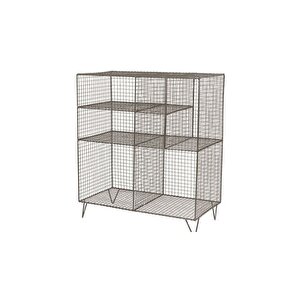 Büyük Boy Tel Grid 7’raflı Modern Kitaplık Modeli 100x90x30cm