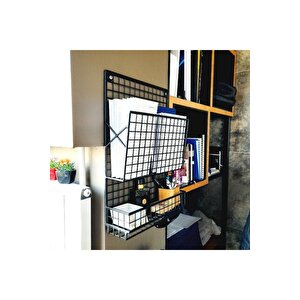 Dekoratif X Çok Amaçlı 3 Gözlü Duvar Rafı & Dergilik Gözlü