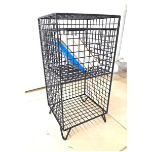 Tek Sepetli Grid 2 Gözlü Yeni Tel Raf 59x28x23