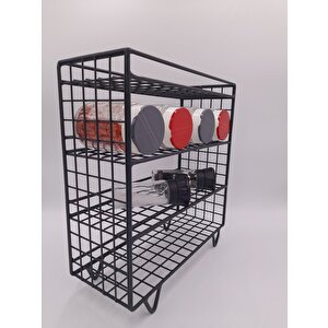 Dekoratif Düzenleyici Yeni Model Tezgah Üstü Baharatlık Rafı/35x33