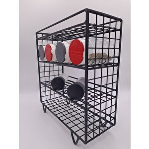 Dekoratif Düzenleyici Yeni Model Tezgah Üstü Baharatlık Rafı/35x33