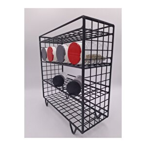 Dekoratif Düzenleyici Yeni Model Tezgah Üstü Baharatlık Rafı/35x33