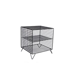 Yan Sehpa Iki Gözlü Grid Iskandinav Komidin 40x40