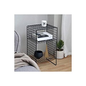 Iskandinav Metal Tel Kafes Ayaklı (grid) Raf