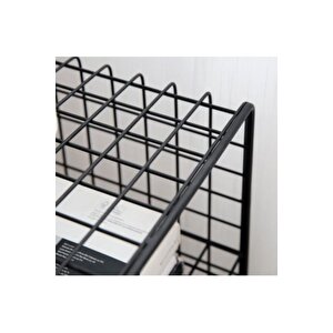 Iskandinav Metal Tel Kafes Ayaklı (grid) Raf