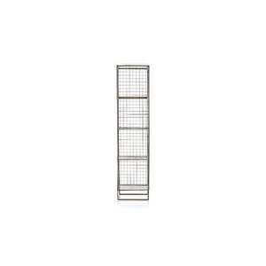 Grid Graphite 4 Gözlü Büyük Kitaplık Metal Kafes Dekoratif Tel Vitrin/konsol (siyah)