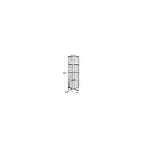 Grid Graphite 4 Gözlü Büyük Kitaplık Metal Kafes Dekoratif Tel Vitrin/konsol (siyah)