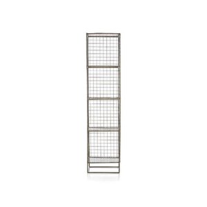 Grid Graphite 4 Gözlü Kitaplık Metal Kafes Dekoratif Tel Vitrin/konsol (siyah)