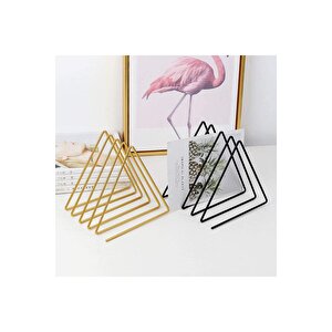 Modern Tasarım Metal Dergilik Kiti Iskandinav 3'gen 4 Gözlü Dergilik & Gazetelik Gold