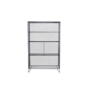 Iskandinav 5 Gözlü Tel Metal Raf & Grid Kitaplık Vitrin Concole120x80